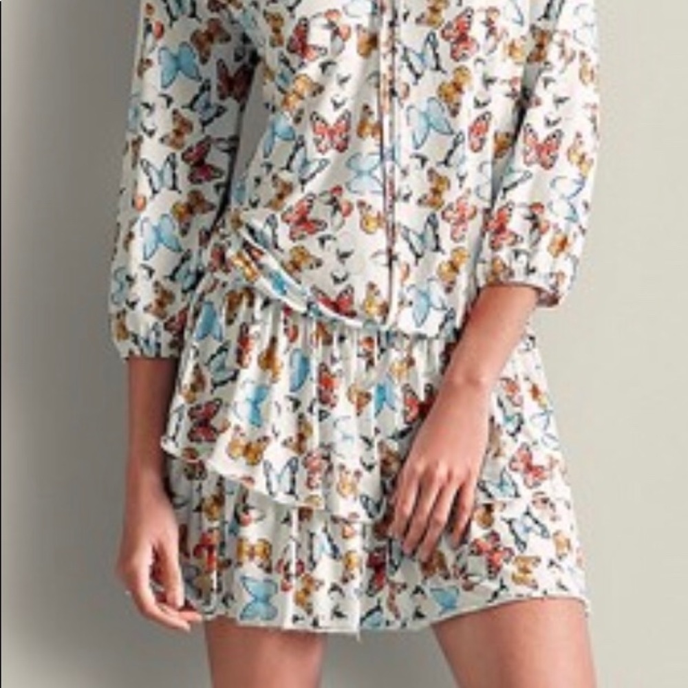 NWOT Venus Off Shoulder Double Ruffle Dress